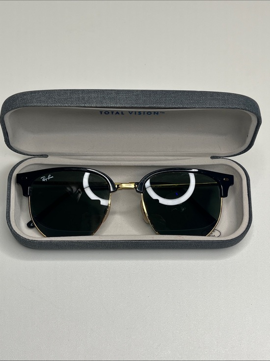 Ray-Ban Accessories - Ray-Ban Clubmaster Sunglasses - Black & Gold with Dark Green Lenses